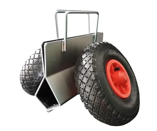 Systafex® Plattenklemmwagen Plattenroller Plattenwagen Luftreifen mit Kunststofffelge Tragfähigkeit bis 300kg Klemmbreite 0-110mm Filzeinlage