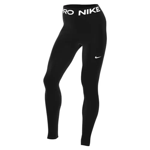 Nike Damen Np 369 Tights, Black/White, XL EU - Kleidung mit schweißableitender Dri-FIT Technologie, mittelhoch geschnittenem Bund und Mesh-Einsätzen für optimale Atmungsaktivität.
