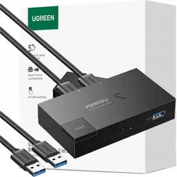 Ugreen CM618 USB 3.0 Switch - Praktischer USB 3.0 Switch zum einfachen Umschalten zwischen zwei Geräten, kompakt und benutzerfreundlich für effiziente Nutzung.
