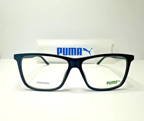 PUMA PU 0334O 001 Brille - NEU Gestell - Brillenfassung für Unisex Erwachsene in mattem Schwarz, perfekt für modische Akzente und optimalen Tragekomfort.