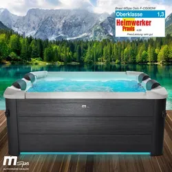 BRAST Mspa Whirlpool OSLO für 6 Personen mit LED-Beleuchtung - Genießen Sie entspannende Wellness-Momente mit dem BRAST Mspa Whirlpool OSLO für bis zu 6 Personen. Mit 120 Luftsprudel-Massagedüsen und energiesparender Heiztechnologie ist er ideal für Ihr Zuhause.