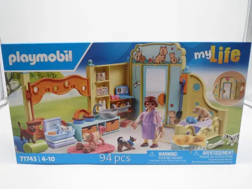PLAYMOBIL Welpenhaus | Tierfiguren Set für Kinder ab 4 Jahren - Spielfigur Spielsets: Das Welpenhaus bietet kreativen Spielspaß mit liebevollen Hundewelpen und fördert die Fantasie. Ideal zum Mischen mit anderen PLAYMOBIL-Welten!