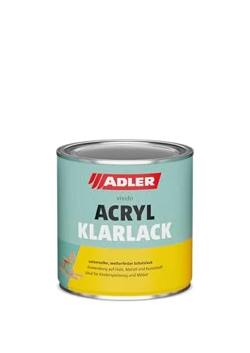 ADLER Acryl-Klarlack Farblos, Matt 125ml | Dose, matt, für Holz, wetterfest, wasserbasis