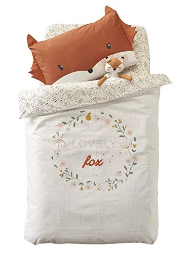 Vertbaudet Baby Bettbezug "Blumenzauber" 80x120 - Bettbezug für Babys im zauberhaften Blumenmuster. Pflegeleicht, waschbar bis 60 °C und ideal für süße Träume. Ein farbenfrohes Highlight für jedes Kinderzimmer! Einfache Pflege und hohe Qualität.