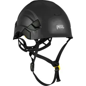 Petzl Schutzhelm Vertex, EN 397, EN 12492, EN 50365, mit 6-Punkt-System & Kinnriemen, Größe 53-63, schwarz