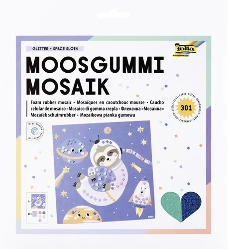 folia Moosgummi-Mosaik 'SPACE SLOTH', 301 Teile