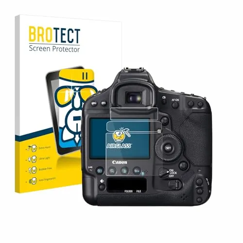 BROTECT Schutzglas für Canon EOS 1D X Schutzfolie Panzer Folie Glas [Extrem Kratzfest 9H, Anti-Fingerprint, Ultra-Transparent]