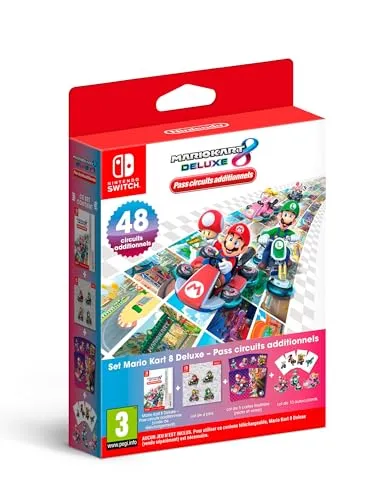 NINTENDO FRANCE SARL Set Mario Kart 8 - Pass für Nintendo Switch - Spiele für Nintendo Switch, langlebig und robust für flexibles Gameplay mit Freunden.