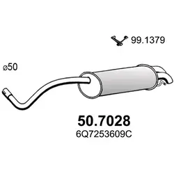 ASSO Endschalldämpfer für SKODA 6Q7253609C 6Q7253609D - Auspuffanlagen & Zubehör, hochwertiger Endschalldämpfer für verschiedene Skoda Roomster Modelle, sorgt für optimale Abgasführung und Leistung.