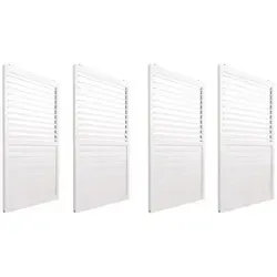BERLINLODGE 4er-Set Aluminium Schiebetür für Pergola 206x369cm Weiß - 4x Schiebetüren für Ihre Pergola, windstabil bis 100 km/h. Manuell verstellbare Lamellen bieten Sicht- und Windschutz. Stilvolle Lösung für Terrasse, Garten oder Wintergarten mit hochwertiger Verarbeitung und langlebigem Design.