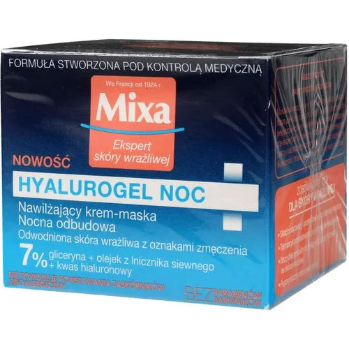 Mixa Hyalurogel Night Nachtcreme 50 ml - Mixa Hyalurogel Night, 50 ml, Gesichtscreme für Damen, spendet intensive Feuchtigkeit und unterstützt die natürliche Hautfunktion für ein frisches Hautbild. Ideal für Ihre tägliche Hautpflege-Routine.