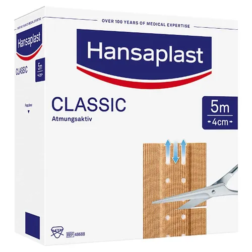 Hansaplast Classic Wundpflaster 4 cm x 5 m, 1 Stück
