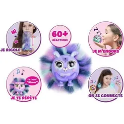 Silverlit 83690 Tiny Furries - Interaktives elektronisches Haustier, 60 Reaktionen und umschaltbare bunte Pelze für unbegrenzten Spaß