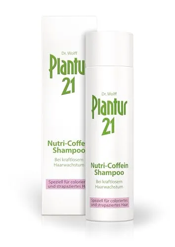 Plantur 21 Nutri Coffein Shampoo - Shampoo für mageres Haarwachstum, aktiviert die Haarwurzeln mit einem einzigartigen Nutri-Coffein-Complex und beugt vorzeitigem Haarausfall vor.