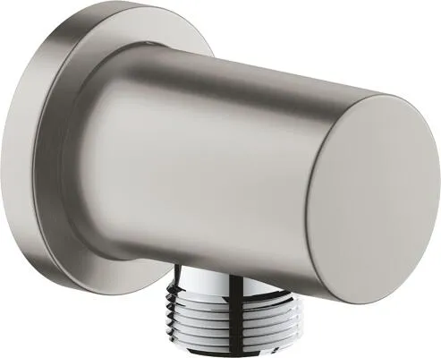 GROHE Rainshower Wandanschlussbogen DN15, supersteel (27057DC0) - Zubehör & Accessoires mit Eigensicherung gegen Rückfließen und langlebiger GROHE StarLight Oberfläche für strahlenden Glanz.