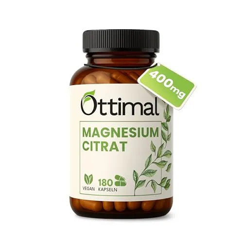 Hochdosierte Magnesiumcitrat Kapseln 2400 mg - 180 Vegane Kapseln, Laborgeprüft aus Deutschland - Entdecke unsere veganen Magnesiumcitrat Kapseln mit 2400 mg pro Packung. Ideal für deinen aktiven Lebensstil, fördern sie die tägliche Unterstützung deines Körpers. Laborgeprüfte Qualität für dein Wohlbefinden.