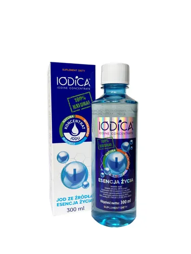 IODICA Jod Flüssigkonzentrat 300ml - Vitamine & Mineralien, natürliches Jodkonzentrat in praktischer 300 ml PET-Flasche, ideal zur Unterstützung der Schilddrüsenfunktion.