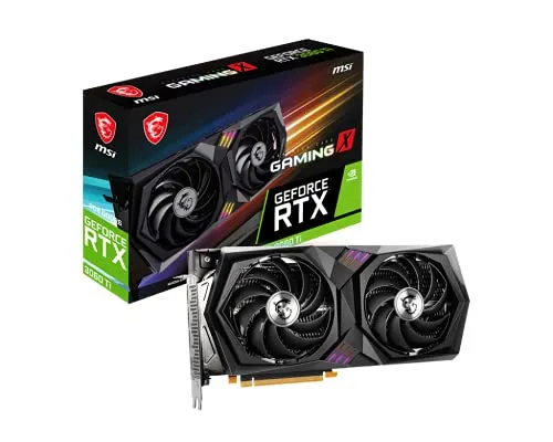 MSI NVIDIA GeForce RTX 3060 Ti GAMING X 8GB LHR - Grafikkarte mit 8GB GDDR6-Speicher, ideal für Gaming und kreative Anwendungen, ausgestattet mit HDMI und 3x DisplayPort für vielseitige Anschlussmöglichkeiten.