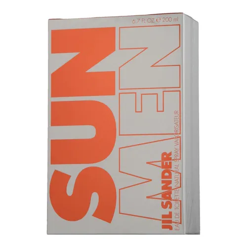 JIL SANDER Sun Men Eau de Toilette 200 ml - Herrendüfte mit einem strahlend-sommerlichen Duft, der das Gefühl warmer Sommertage und prickelnde Noten von Bergamotte und Jasmin vereint.