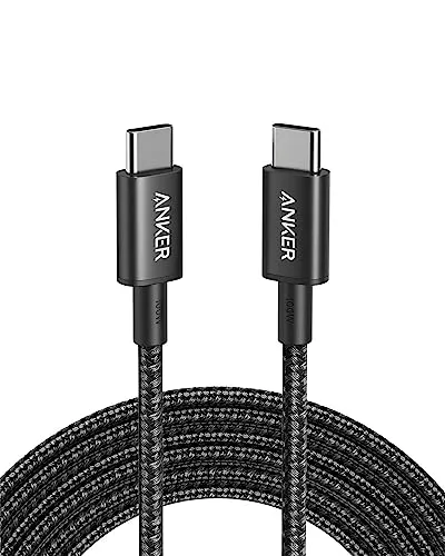 Anker USB C Kabel 3m, 100W Schnellladekabel USB C auf USB C Kabel, PD 3.0 Ladekabel USB C für iPhone 17 Pro Max/16/15 Serie, Samsung Galaxy S25/S24, MacBook Pro/Air, iPad Pro/Air, Pixel Switch LG und