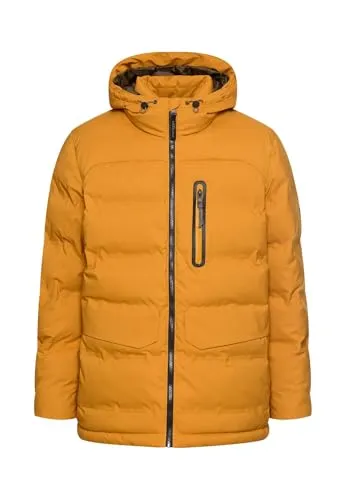 camel active Herren teXXXactive® Funktionsjacke Gelb mit verstellbarem Saum - Winddichte und wasserdichte Funktionsjacke für optimalen Wetterschutz. Bewegungsfreiheit durch elastische Bündchen und Regular Fit, ideal für aktive Männer.