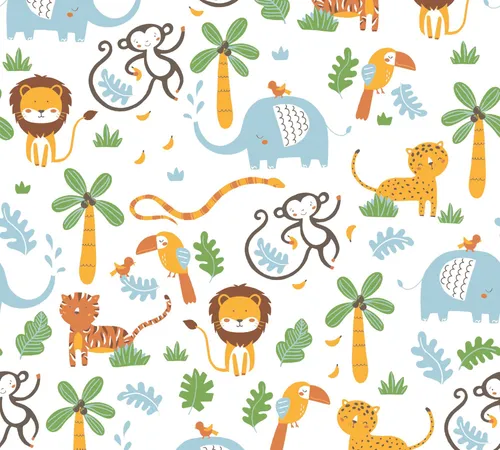A.S. Création Kinderzimmertapete Little Love – Bunte Vliestapete mit niedlichen Tieren - Tapeten für Kinderzimmer: PVC-freie Vliestapete mit farbenfrohen Motiven, waschbeständig und leicht zu verarbeiten.