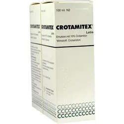 Crotamitex 200 ML - Arzneimittel zur Behandlung von Skabies (Krätze) bei Erwachsenen und Kindern ab 3 Jahren. Die effektive Lotion mit 10% Crotamiton bietet schnelle Linderung und ist einfach anzuwenden.