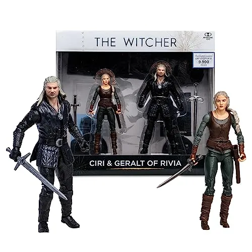 The Witcher Ciri & Geralt of Rivia Limited Edition - Action- & Spielfiguren, limitierte Collector's Edition mit Charakteren aus der beliebten Netflix-Serie, ideal für Fans und Sammler.