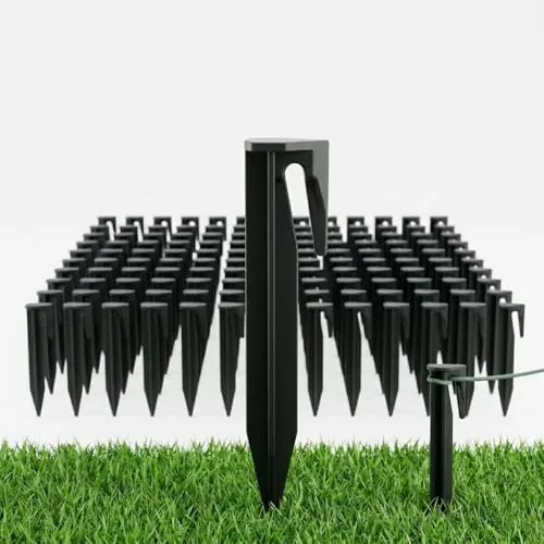 Hinrichs 100 Erdnägel für Mähroboter Begrenzungskabel - Mähroboter Haken - Rasenroboter Zubehör - Rasenmäher Roboter Heringe - Kompatibel mit Gardena, Husqvarna, Bosch, Worx UVM.