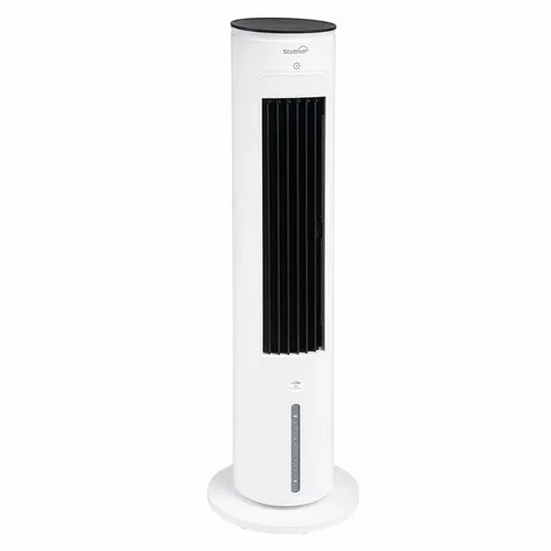 Stolthoff Turmventilator mit Wasserkühlung - Mobiler Luftkühler mit Fernbedienung - Erfrischung an heißen Tagen: Der Stolthoff Luftkühler kombiniert Ventilation und Verdunstung für angenehme Temperaturen. Mit 4,5 L Wassertank und 3 Modi für individuelle Anpassung ideal für Zuhause oder Büro.