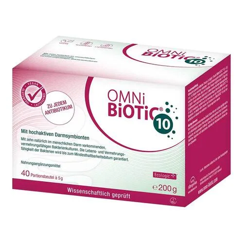 OMNi-BiOTiC 10 40X5 g - Probiotisches Pulver, rezeptfrei und unterstützt die Darmflora mit 40 Milliarden Bakterien pro Portion