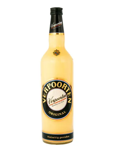 VERPOORTEN ORIGINAL Eierlikör 1,0 L 20% vol - Likör mit cremiger Textur, perfekt für Desserts und Backen. Frei von Gluten und Laktose, seit 1876 für höchste Qualität bekannt!