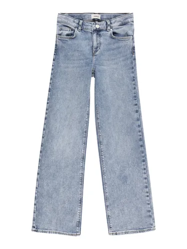 KIDS ONLY Schlagjeans Kogjuicy - Hellblaue Jeans für trendbewusste Kids - Schlagjeans in Größe 164 aus 98% Baumwolle, perfekt für coole Outfits. Bequemer Knopfverschluss und lässiger Schnitt für maximalen Tragekomfort.