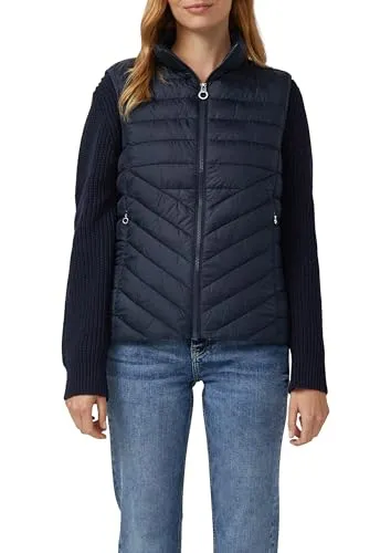 s.Oliver Steppweste mit Stehkragen - Blau L (40) - Funktionsjacke aus pflegeleichtem Steppmaterial, mit praktischen Reißverschlusstaschen und stylishem Stehkragen für einen modernen Look.
