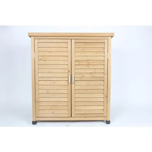 Gartenschrank Tannenholz Honey – Wetterfester Geräteschuppen - Gartenhäuser, Geräteschuppen & Carports – Robuster und wetterfester Stauraum mit 2 Türen und praktischem Regal für optimalen Platz.
