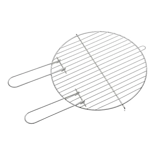 Barbecook Grillrost 40 cm mit Haltegriffen - Grillroste für Holzkohlegrills, aus langlebigem Edelstahl, leicht zu reinigen und ideal für das gleichzeitige Grillen mehrerer Speisen.