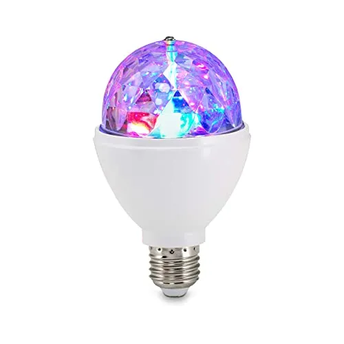 Prisma LED Disco Kugel klein - Energiesparlampe mit E27 Sockel, 8W LED für stimmungsvolle Disco-Atmosphäre, ideal für Partys und besondere Anlässe.