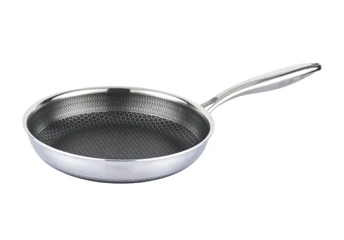 Cheffinger Bratpfanne 24cm – Edelstahl mit Wabenstruktur - Pfanne aus 18/10 Edelstahl mit kratzfester Wabenstruktur, ideal für alle Herdarten, auch Induktion. Antihaftbeschichtung für müheloses Kochen und einfache Reinigung.