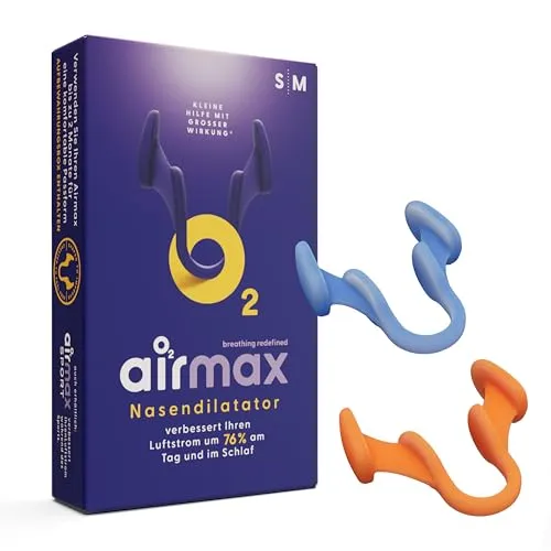 AIRMAX® Testpaket - Nasendilatator für leichtere Nasenatmung - Bediengeräte & Interfaces - 76,1 % mehr Luftstrom für besseren Schlaf und weniger Schnarchen, wiederverwendbar und klinisch getestet.
