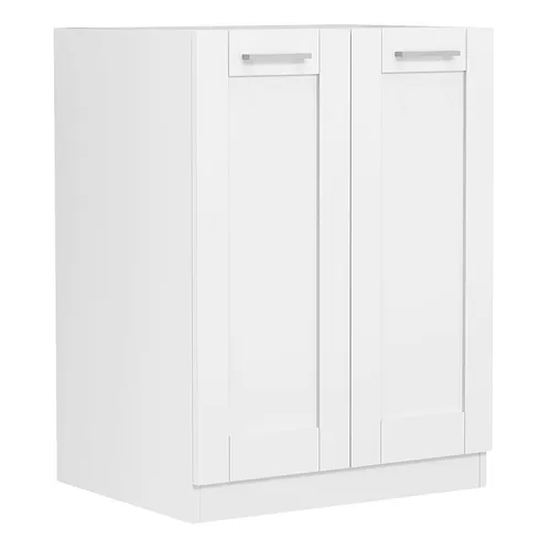 VCM Küchenschrank im Landhaus Stil - Küchenunterschrank mit zwei Drehtüren und verstellbaren Füßen, ideal für geschlossenen Stauraum. Maße: H. 82 x B. 60 x T. 46 cm.
