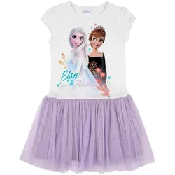 Disney Frozen Sommerkleid Eiskönigin 2 - Kurzes Kleid mit Anna und Elsa für Mädchen, aus 100% Baumwolle, perfekt für warme Sommertage und Fans von Disney.