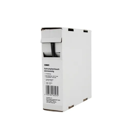 Unitec Schrumpfschlauch Abrollbox Ø 4,8-2,4 mm Meterware schwarz