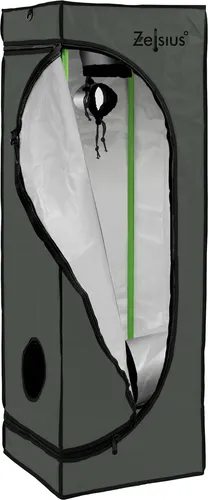 Zelsius Growzelt MyHomeGrow | Indoor Pflanzenzucht - Zuchtzelte für Hydrokulturen, 99,9% lichtundurchlässig und mit hochreflektierender Innenbeschichtung für optimales Pflanzenwachstum.