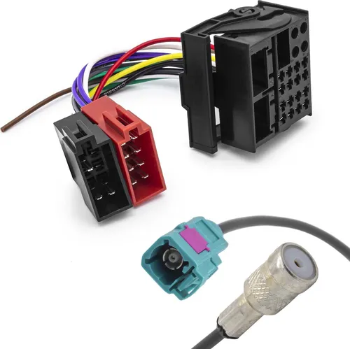 Radio Antennenadapter KFZ ISO Adapter - Quadlock MOST Stecker für VW RCD 200, einfache Montage und hochwertige Verarbeitung, inkl. Antennenadapterkabel