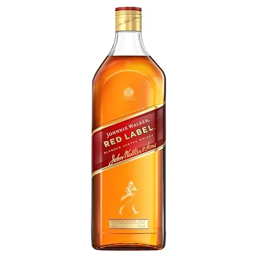 Johnnie Walker Red Label Blended Scotch Whisky, 1.75L - WELTWEIT BELIEBT - Der meistverkaufte Blended Scotch Whisky vereint bis zu 35 sorgfältig ausgewählte Whiskys für einen markanten Geschmack. Ideal für Mixgetränke oder pur. Perfekt als Geschenk für Whisky-Liebhaber!