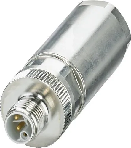 Phoenix Contact 1151368 Steckverbinder 5-polig M12 - Robuster Power-Steckverbinder mit Push-Lock-Federanschluss, ideal für industrielle Anwendungen. Kompakte Bauweise, vernickeltes Messing für hohe Zuverlässigkeit.