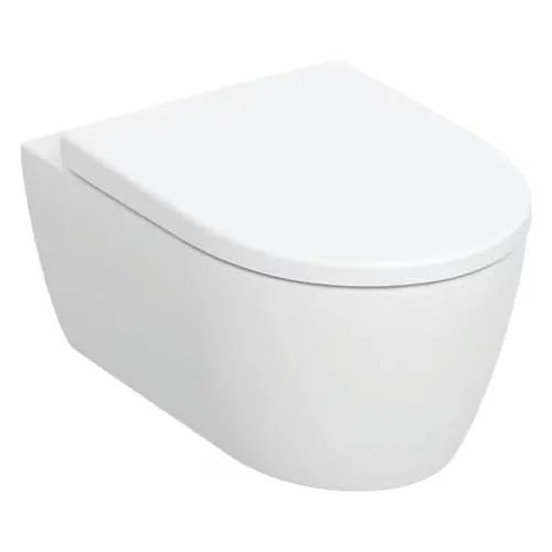 Geberit iCon Set Wand-Tiefspül-WC 501664001 - rimfree, mit Absenkautomatik - Sanitäranlagen & Zubehör, wandhängendes Tiefspül-WC mit rimfree Technologie für eine einfache Reinigung und WC-Sitz mit Absenkautomatik für maximalen Komfort.