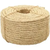 vidaXL Sisalseil 6 mm - 100 m Naturseil für Bastelprojekte - Basteln mit 100% natürlichem Sisal, ideal für kreative Projekte, Gartenstützen oder Kratzbäume. Langlebig und wetterfest, perfekt für drinnen und draußen.