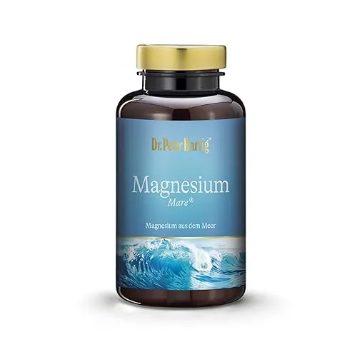 Dr. Peter Hartig Magnesium Mare Kapseln - Mineralstoffe zur Unterstützung von Muskeln und Nerven, 120 Kapseln für 4 Monate, enthält hochwertiges Magnesiumoxid aus Meerwasser.