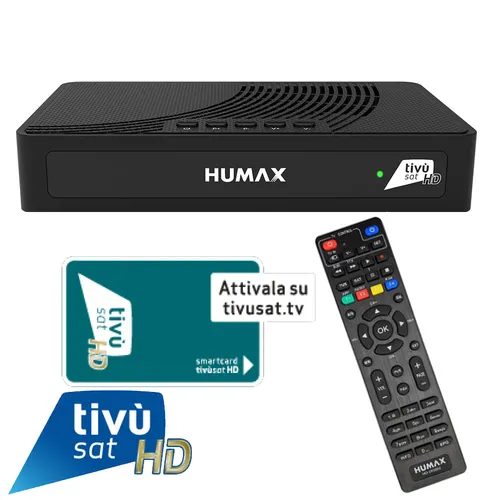 Humax TIVUMAX-HD3801 S2 Satellitenreceiver - TV-Receiver mit aktivierter Tivusat HD Karte, bietet brillante 1080p Auflösung und vielseitige Anschlussmöglichkeiten für ein optimales Fernseherlebnis.